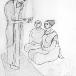 PENCIL DRAWING ON PAPER ARTPRINT