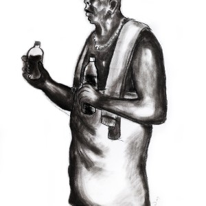 CHARCOAL ON PAPER ARTPRINT