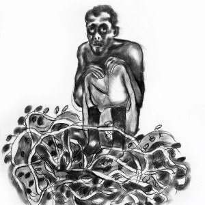 CHARCOAL ON PAPER ARTPRINT