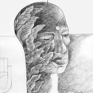PENCIL DRAWING ON PAPER ARTPRINT