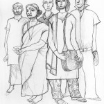 PENCIL DRAWING ON PAPER ARTPRINT
