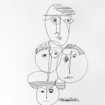 PEN DRAWING ON PAPER ARTPRINT
