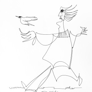 PEN DRAWING ON PAPER ARTPRINT
