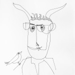 PEN DRAWING ON PAPER ARTPRINT