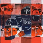 ORIGINAL ARTWORK ACRYLIC ON FABRIC