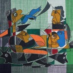 ORIGINAL ARTWORK ACRYLIC ON FABRIC