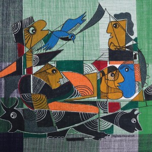 ORIGINAL ARTWORK ACRYLIC ON FABRIC