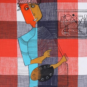 ORIGINAL ARTWORK ACRYLIC ON FABRIC