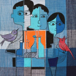 ORIGINAL ARTWORK ACRYLIC ON FABRIC