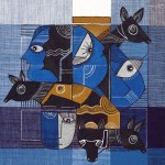 ORIGINAL ARTWORK ACRYLIC ON FABRIC