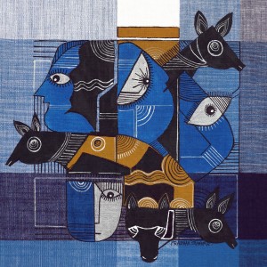 ORIGINAL ARTWORK ACRYLIC ON FABRIC