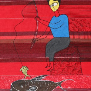 ORIGINAL ARTWORK ACRYLIC ON FABRIC