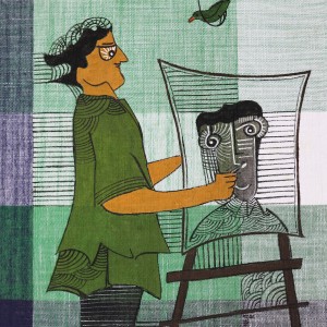 ORIGINAL ARTWORK ACRYLIC ON FABRIC