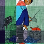 ORIGINAL ARTWORK ACRYLIC ON FABRIC