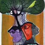 ORIGINAL ARTWORK ACRYLIC ON FABRIC