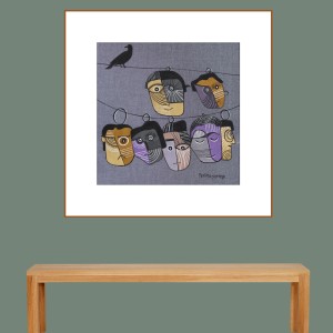 ORIGINAL ARTWORK ACRYLIC ON FABRIC