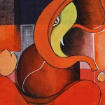 ORIGINAL ARTWORK ACRYLIC ON FABRIC