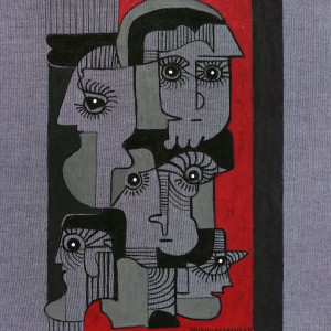 ORIGINAL ARTWORK ACRYLIC ON FABRIC