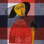 ORIGINAL ARTWORK ACRYLIC ON FABRIC