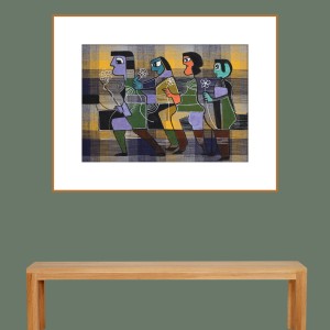 ORIGINAL ARTWORK ACRYLIC ON FABRIC