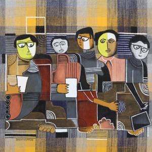 ORIGINAL ARTWORK ACRYLIC ON FABRIC