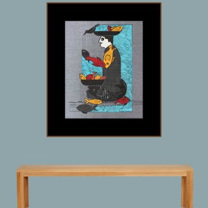 ORIGINAL ARTWORK ACRYLIC ON FABRIC