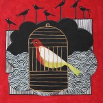 ORIGINAL ARTWORK ACRYLIC ON FABRIC