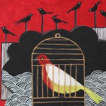 ORIGINAL ARTWORK ACRYLIC ON FABRIC