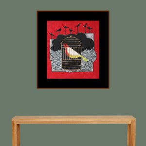 ORIGINAL ARTWORK ACRYLIC ON FABRIC