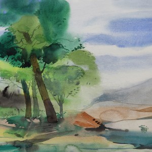 WATERCOLOUR ON PAPER ARTPRINT