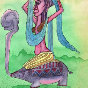 WATER COLOR ON PAPER ART PRINT