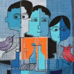 ORIGINAL ARTWORK ACRYLIC ON FABRIC