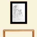 PENCIL DRAWING ON PAPER ARTPRINT