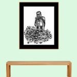 CHARCOAL ON PAPER ARTPRINT