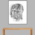 PENCIL DRAWING ON PAPER ARTPRINT