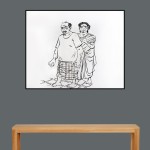 PEN DRAWING ON PAPER ARTPRINT