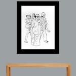 PEN DRAWING ON PAPER ARTPRINT