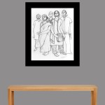 PENCIL DRAWING ON PAPER ARTPRINT