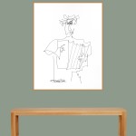 PEN DRAWING ON PAPER ARTPRINT