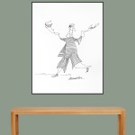 PEN DRAWING ON PAPER ARTPRINT