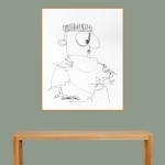 PEN DRAWING ON PAPER ARTPRINT