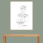 PEN DRAWING ON PAPER ARTPRINT