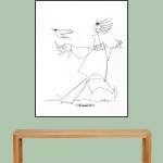 PEN DRAWING ON PAPER ARTPRINT